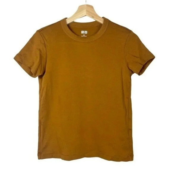 Uniqlo Rust Orange Crew Neck Short Sleeve T-Shirt XS - Picture 1 of 3